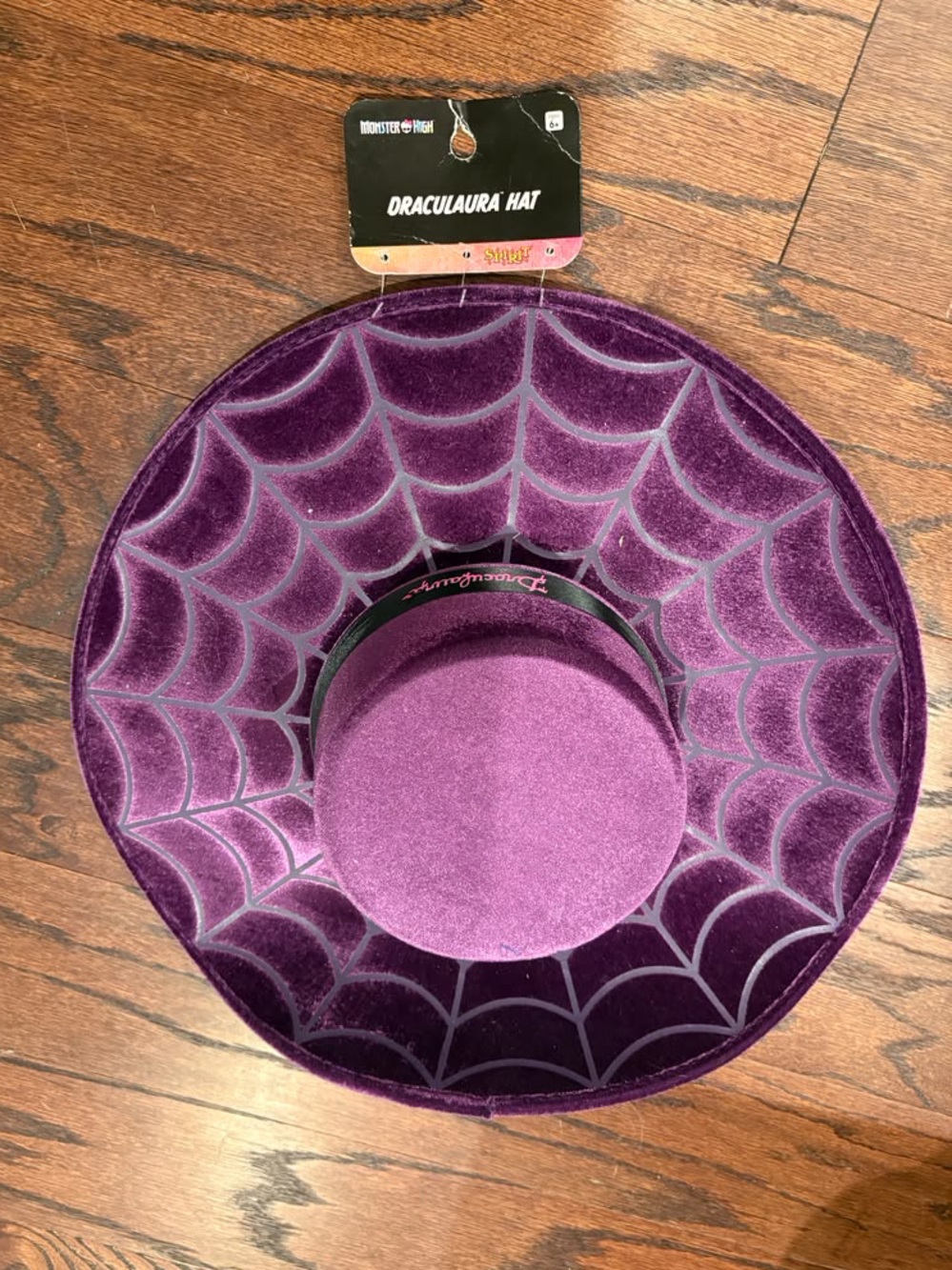 Monster High Draculaura Velvet Spiderweb Hat - Purple
